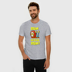 Футболка slim-fit Run Женя run, цвет: меланж — фото 2