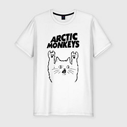 Мужская slim-футболка Arctic Monkeys - rock cat