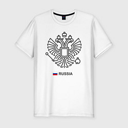 Мужская slim-футболка Герб минимализм