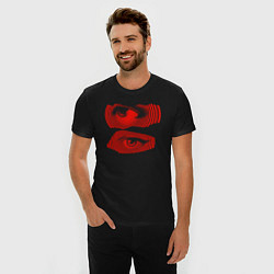 Футболка slim-fit Red eyes are an illusion, цвет: черный — фото 2