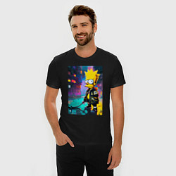 Футболка slim-fit Bart Simpson - urban fantasy, цвет: черный — фото 2
