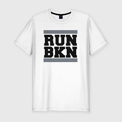 Мужская slim-футболка Run Brooklyn Nets