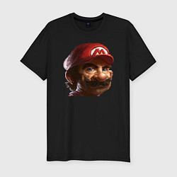 Футболка slim-fit Mario pixel, цвет: черный