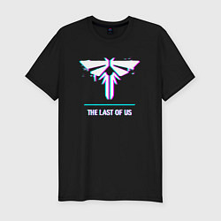 Мужская slim-футболка The Last Of Us в стиле glitch и баги графики
