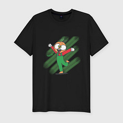 Футболка slim-fit Тыквенное яблоко Чарли, цвет: черный