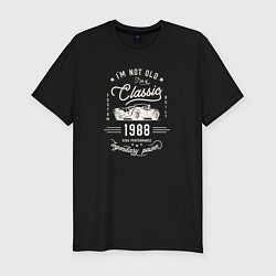 Футболка slim-fit Я классический 1988, цвет: черный