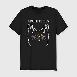 Мужская slim-футболка Architects rock cat