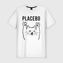 Мужская slim-футболка Placebo - rock cat