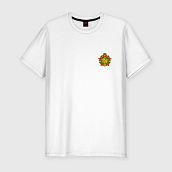 Футболка slim-fit Орден отличника погранвойск - мини, цвет: белый