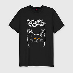 Футболка slim-fit My Chemical Romance rock cat, цвет: черный