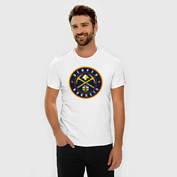 Футболка slim-fit Denver Nuggets, цвет: белый — фото 2