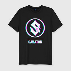 Футболка slim-fit Sabaton glitch rock, цвет: черный