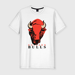 Футболка slim-fit Chicago bull, цвет: белый