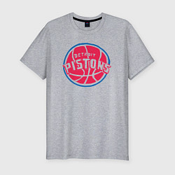 Футболка slim-fit Detroit Pistons, цвет: меланж