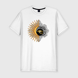 Мужская slim-футболка С солнцем и луной