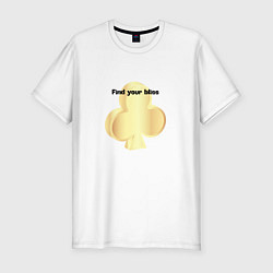 Футболка slim-fit Find your bliss, цвет: белый