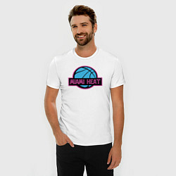 Футболка slim-fit Miami Heat team, цвет: белый — фото 2