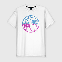 Футболка slim-fit Miami beach, цвет: белый