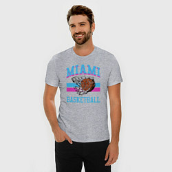 Футболка slim-fit Basket Miami, цвет: меланж — фото 2