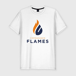 Футболка slim-fit Copenhagen Flames лого, цвет: белый