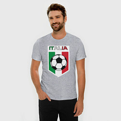 Футболка slim-fit Футбол Италии, цвет: меланж — фото 2