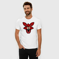 Футболка slim-fit Пиксельный Фокси, цвет: белый — фото 2