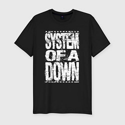 Футболка slim-fit System of a down - stencil, цвет: черный