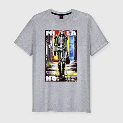 Мужская slim-футболка Milano - crazy model - pop art