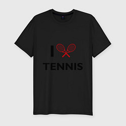 Мужская slim-футболка I Love Tennis