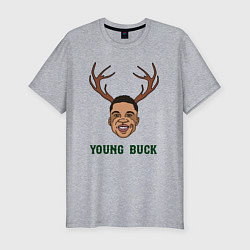 Футболка slim-fit Young buck, цвет: меланж