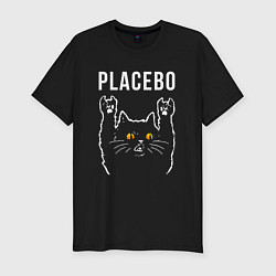 Мужская slim-футболка Placebo rock cat