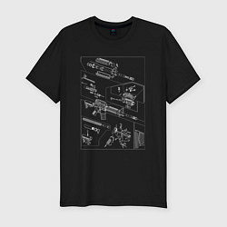 Футболка slim-fit AR-15 в разборе, цвет: черный