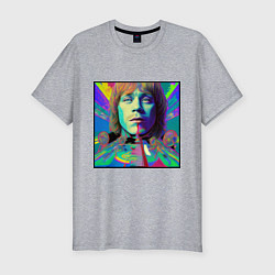 Футболка slim-fit Brian Jones Glitch Modern Art, цвет: меланж