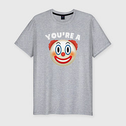 Футболка slim-fit You are clown, цвет: меланж