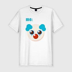 Футболка slim-fit Me clown, цвет: белый