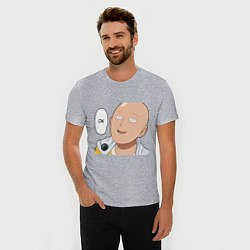 Футболка slim-fit Saitama - Okey, цвет: меланж — фото 2