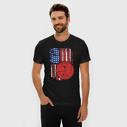 Футболка slim-fit Volleyball USA, цвет: черный — фото 2