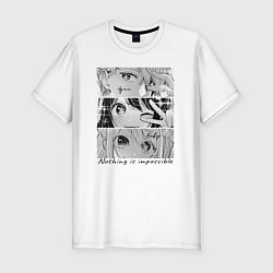 Футболка slim-fit Ai Ruby Aqua eyes - manga, цвет: белый