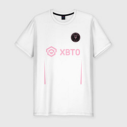 Футболка slim-fit Лионель Месси ФК Интер Майами форма гостевая, цвет: белый