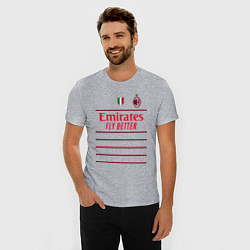 Футболка slim-fit Златан Ибрагимович ФК Милан форма 2223 гостевая, цвет: меланж — фото 2