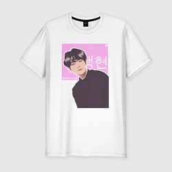 Футболка slim-fit Baekhyun, цвет: белый