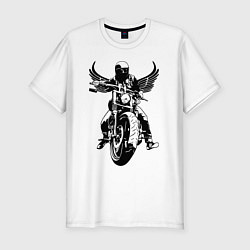 Футболка slim-fit Biker wings, цвет: белый