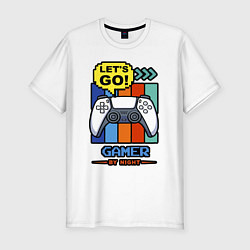 Футболка slim-fit Gamer by night, цвет: белый
