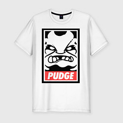 Мужская slim-футболка Pudge Poster