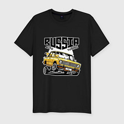 Футболка slim-fit Russia tuning car, цвет: черный