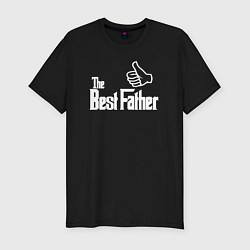 Футболка slim-fit The best father, цвет: черный