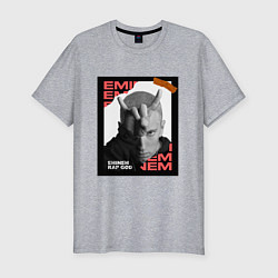 Футболка slim-fit Rap god, цвет: меланж