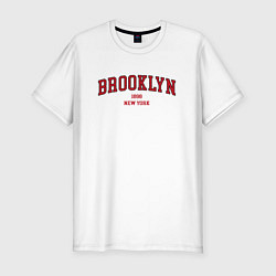 Футболка slim-fit Brooklyn New York, цвет: белый