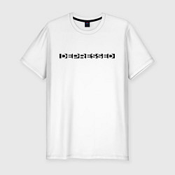 Футболка slim-fit Depressed mood, цвет: белый