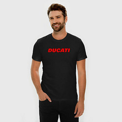 Футболка slim-fit Ducati - красный градиент, цвет: черный — фото 2